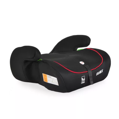 FLEX autós ülés 76-150cm FEKETE/PIROS díszcsík