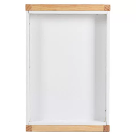 TIMBER fa pelenkázó állvány polccal FEHÉR/NATUR