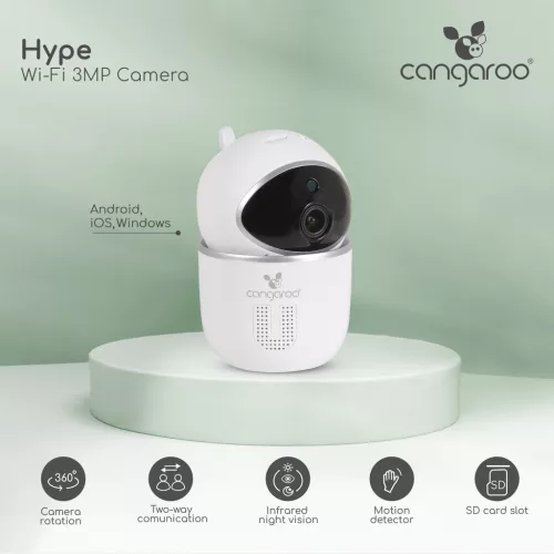 Cangaroo Hype bébiőr, kamera, wifis 360ban forgatható, ledes