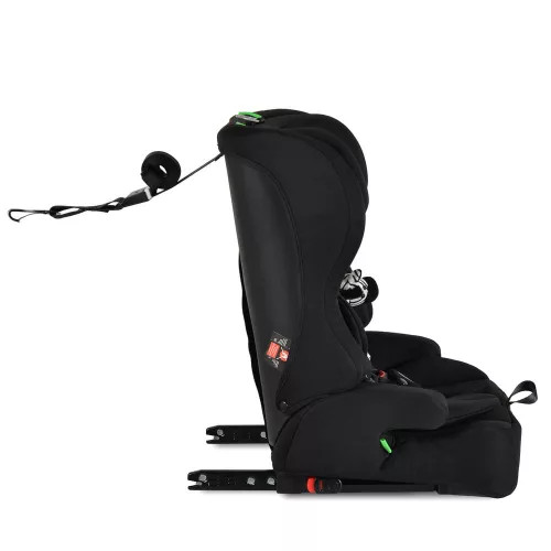 SECURITY autós ülés belső övvel, isofix, ajándék 2plüss+párna 76-150cm FEKETE