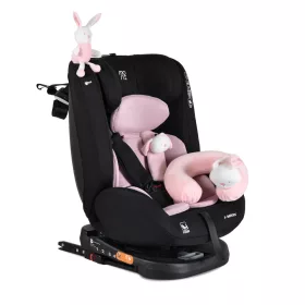   i-MAXX autós ülés, isofix, forgatható, 2 plüss+párna 40-150cm PINK