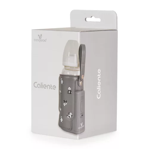 CALIENTE cumisüveg melegen tartó, hordozható, USB-C töltővel NAGY SZÜRKE