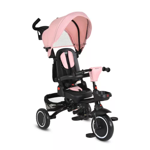 CRUZ tricikli napfénytetővel, összecsukható PINK