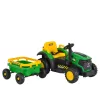 BO TERRON traktor 4 kerekű trélerrel 12V két motoros ZÖLD