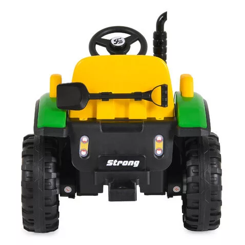 BO TERRON traktor 4 kerekű trélerrel 12V két motoros ZÖLD