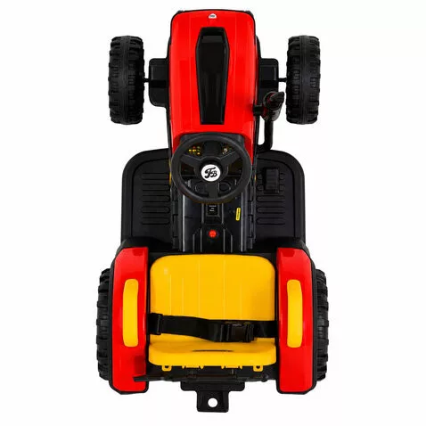 BO TERRON traktor 4 kerekű trélerrel 12V két motoros PIROS