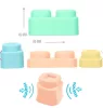 MOCHTOYS Play&Squish puha vonat és kocka szett 12db  PASZTELL