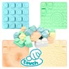 MOCHTOYS Play&Squish szenzorikus szőnyeg - tapilap+ kockák NAGY szett 24+4db PASZTELL