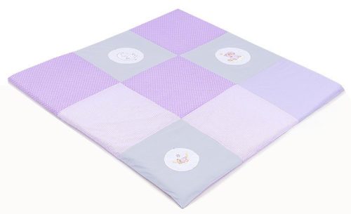 MTT Textil játszószőnyeg 120x120 - Szürke-Lila kockák