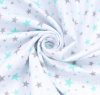 MTT Textil takaró - Fehér alapon kék-szürke csillagok
