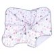 MTT Textil takaró - Fehér alapon rózsaszín szívecskék