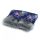 MTT Kézmelegítő babakocsihoz - Kék és lila virágok - szürke szőrmével