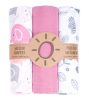MTT Textil pelenka 3 db + Mosdatókesztyű - Rózsaszín fehér elefánt