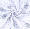 MTT Kis textil pelenka  3 db - Fehér alapon szürke pitypangok