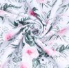 MTT Nagy textil pelenka (120x120) - Fehér alapon rózsaszín virágok
