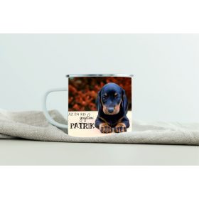 Egyedi névre szóló zománcozott bögre - Tacsi