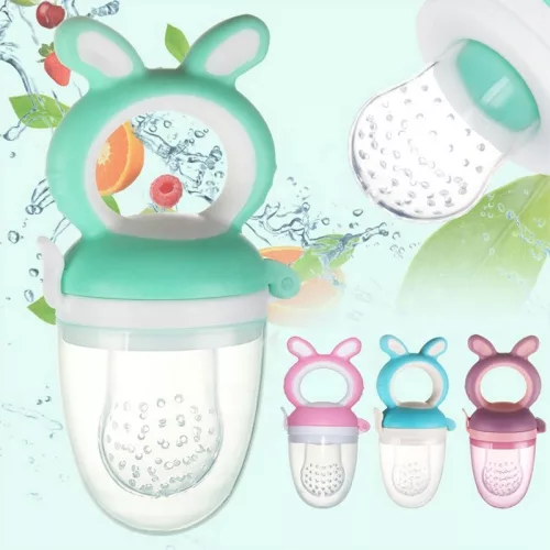 Unique Baby Prémium Nyuszis Etetőcumi - Kék + AJÁNDÉK etetőfejek