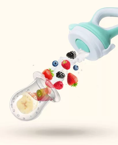 Unique Baby Prémium Nyuszis Etetőcumi - Kék + AJÁNDÉK etetőfejek