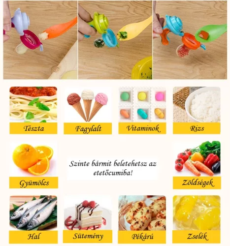 Unique Baby Prémium Nyuszis Etetőcumi - Kék + AJÁNDÉK etetőfejek