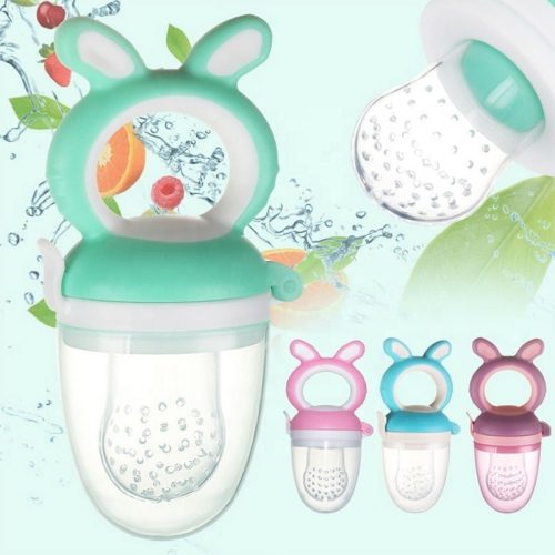 Unique Baby Prémium Nyuszis Etetőcumi - Türkiz + AJÁNDÉK etetőfejek