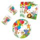 Jungle Balloons, Dzsungel party szett 36 db-os 20 cm-es tányérral