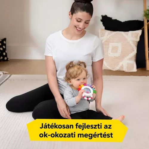 Baby Einstein Szenzoros csörgő és rágóka BPA-mentes Outstanding Opus™ 3m+ - Rózsaszín