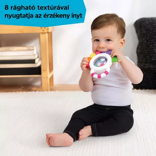 Baby Einstein Szenzoros csörgő és rágóka BPA-mentes Outstanding Opus™ 3m+ - Rózsaszín