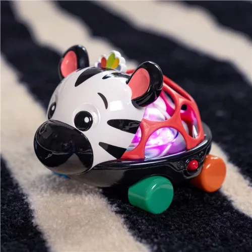 OBALL kontrasztos kisautó és csörgő 2in1 Curious Car zebra Zen™ 3hó+
