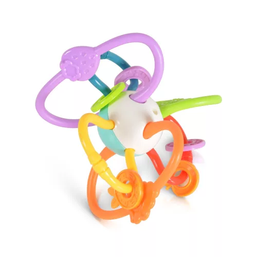 Flexibilis karikás rágókás csörgő - Multicolor