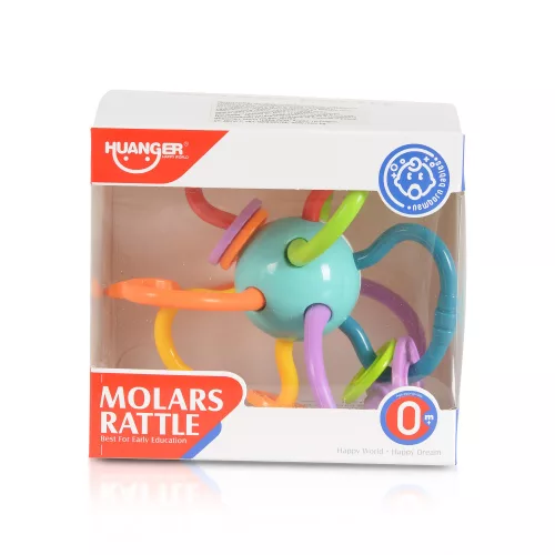 Flexibilis karikás rágókás csörgő - Multicolor