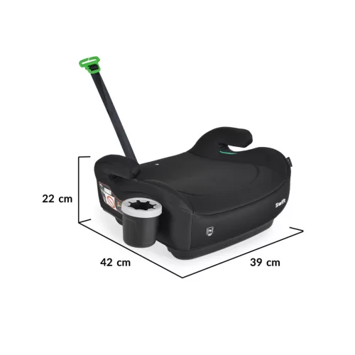 Cangaroo Swift I-Size ülésmagasító (125-150cm) - Fekete