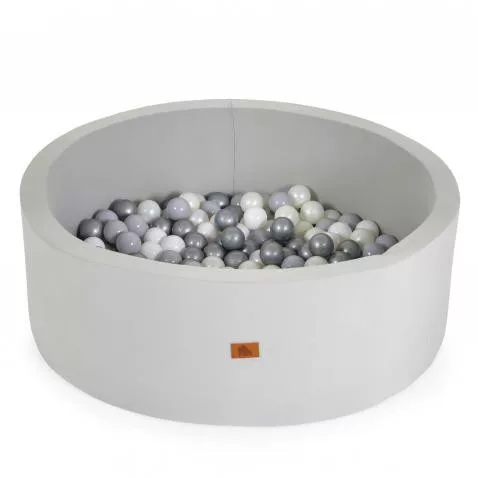 Moni Toys Labdamedence + Ajándék 200 db 5,5 cm labdával - szürke - 90x30 cm