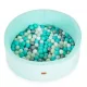 Moni Toys Labdamedence + Ajándék 200 db 5,5 cm labdával - kék/türkiz - 90x30 cm