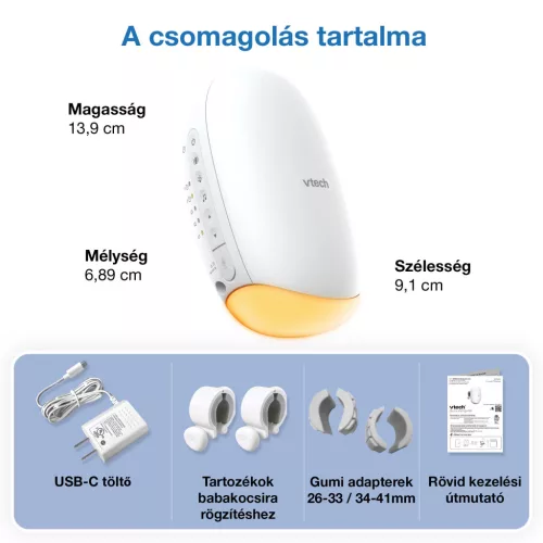 V-Hush™ Rocker – Hang- és Mozgásalapú Babakocsi-Ringató