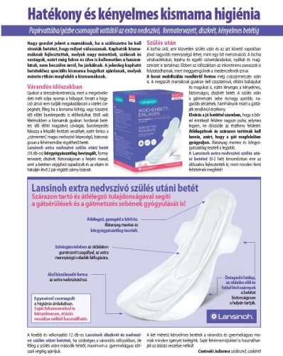 Lansinoh extra nedvszívó szülés utáni betét 0-2 hét 10 db (egyesével csomagolt)