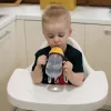 Akuku Szívószálas itatópohár súlyozott szívószállal 280 ml – Tengerészkék/Sárga