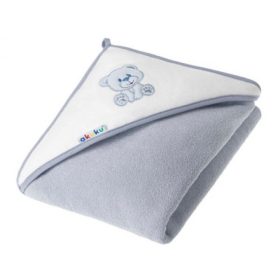 Baba kapucnis törölköző 100×100 cm - szürke – Maci