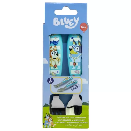 Bluey Yummy fém ergonomikus inox evőeszköz készlet - 2 darabos