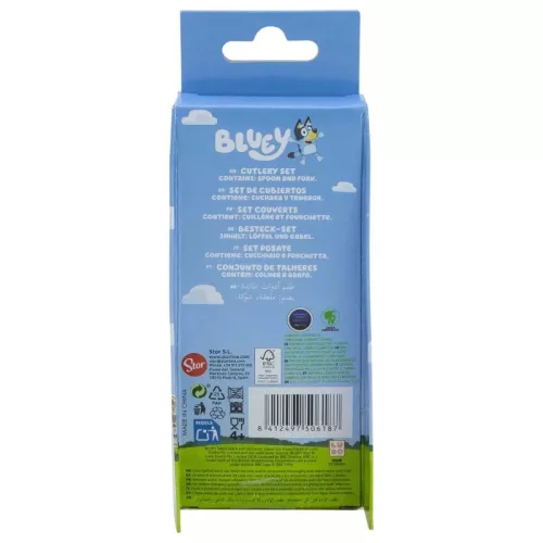 Bluey Yummy fém ergonomikus inox evőeszköz készlet - 2 darabos