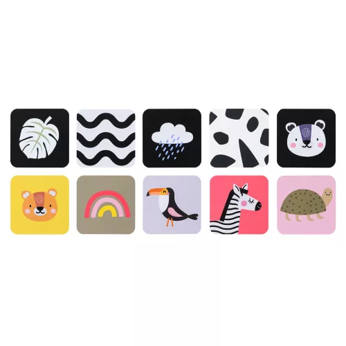 Taf Toys Kontrasztos újszülött fejlesztő és játékkészlet Hello Baby Newborn kit - Ajándékszett
