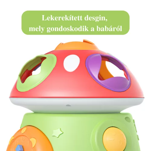 Interaktív zenélő és világító formabedobó játék gombaház - Tumama