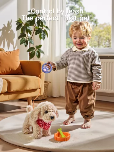 Goldie a kutyus - sétáló, hangvezérlésű, távirányítós, interaktív plüss kutya - Tumama