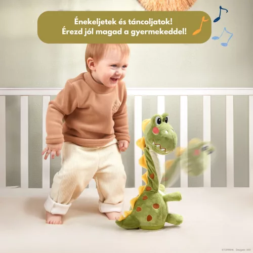 Táncoló, éneklő és beszélő interaktív plüss játék - Dínó - Bluetooth - Tumama