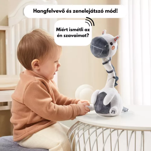 Táncoló, éneklő és beszélő interaktív plüss játék - Zebra - Bluetooth - Tumama