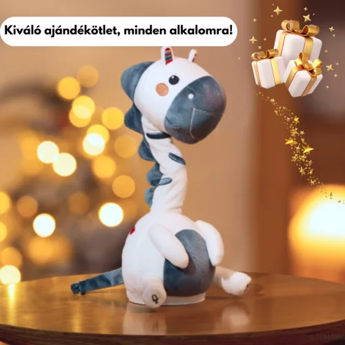 Táncoló, éneklő és beszélő interaktív plüss játék - Zebra - Bluetooth - Tumama