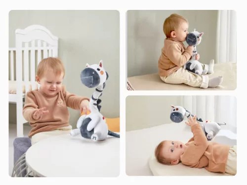 Táncoló, éneklő és beszélő interaktív plüss játék - Zebra - Bluetooth - Tumama