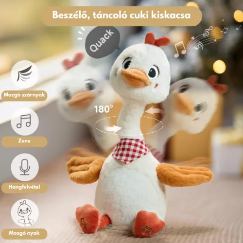Táncoló, éneklő és beszélő interaktív plüss játék - Kiskacsa - Tumama