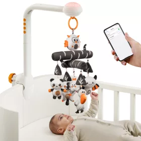   Kontrasztos Altatódalos Zenélő Körforgó, Projektor, Bluetoot - Tumama Kids