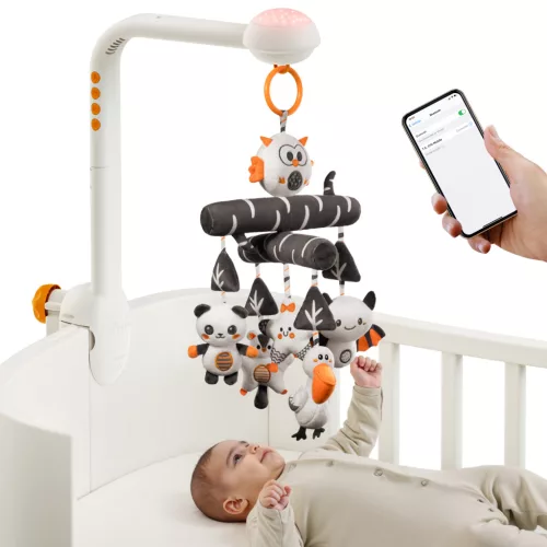 Kontrasztos Altatódalos Zenélő Körforgó, Projektor, Bluetoot - Tumama Kids