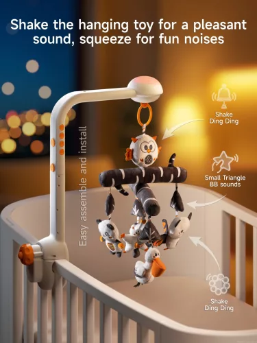 Kontrasztos Altatódalos Zenélő Körforgó, Projektor, Bluetoot - Tumama Kids